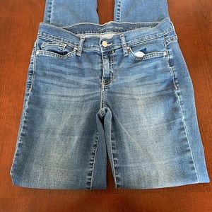 Calvin Klein super skinny womens medium wash distressed blue jeans size 10
